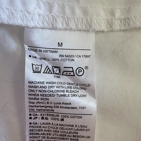 Banana Republic White Dress Shirt 100% Cotton - Picture 8 of 8